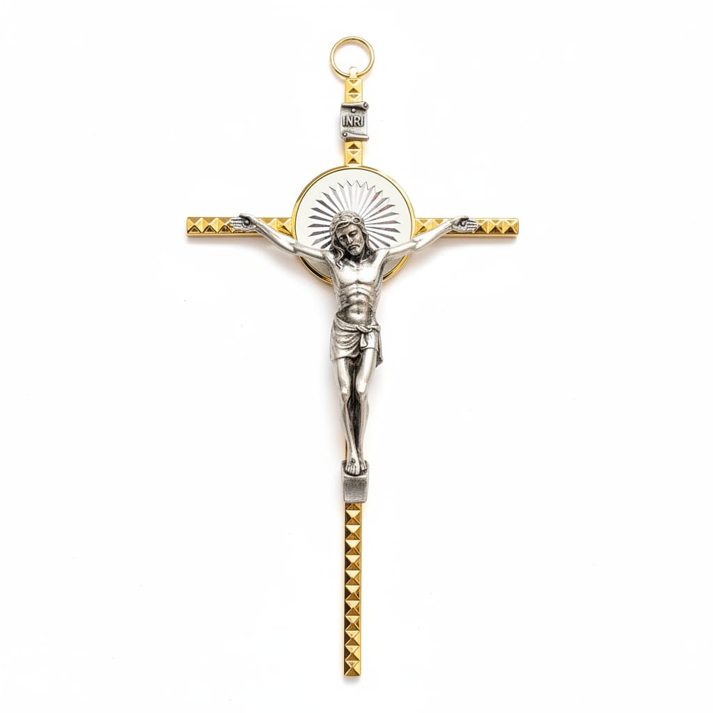 Two-tone Crucifix 17 cm