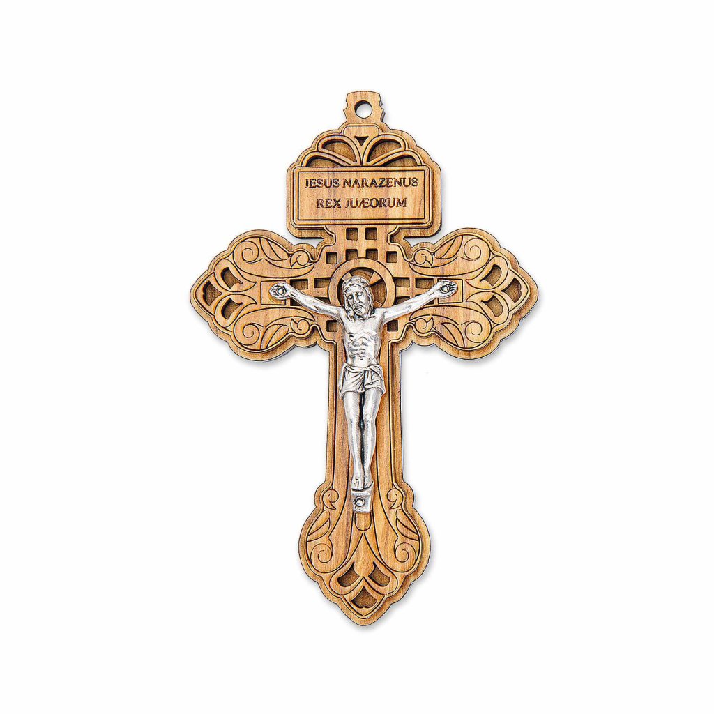 Croce del Perdono in Legno Intagliato 12 cm
