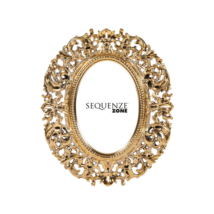 Baroque Oval Photo Frame in Gold - SEQUENCES