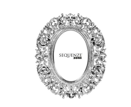 Baroque Oval Photo Frame in Silver - SEQUENCES