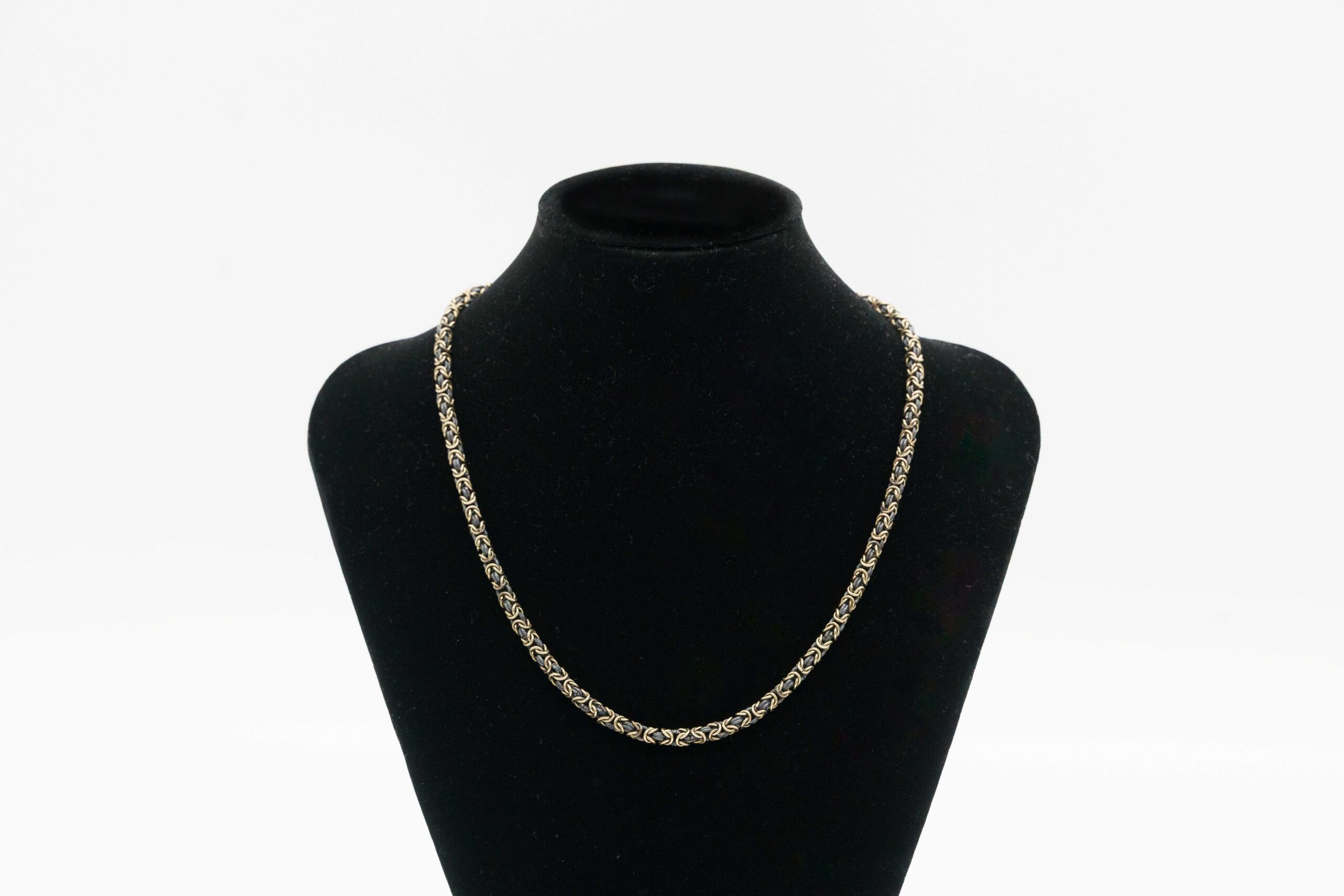 Collana Maglia Bizantina Oro e Argento Brunito