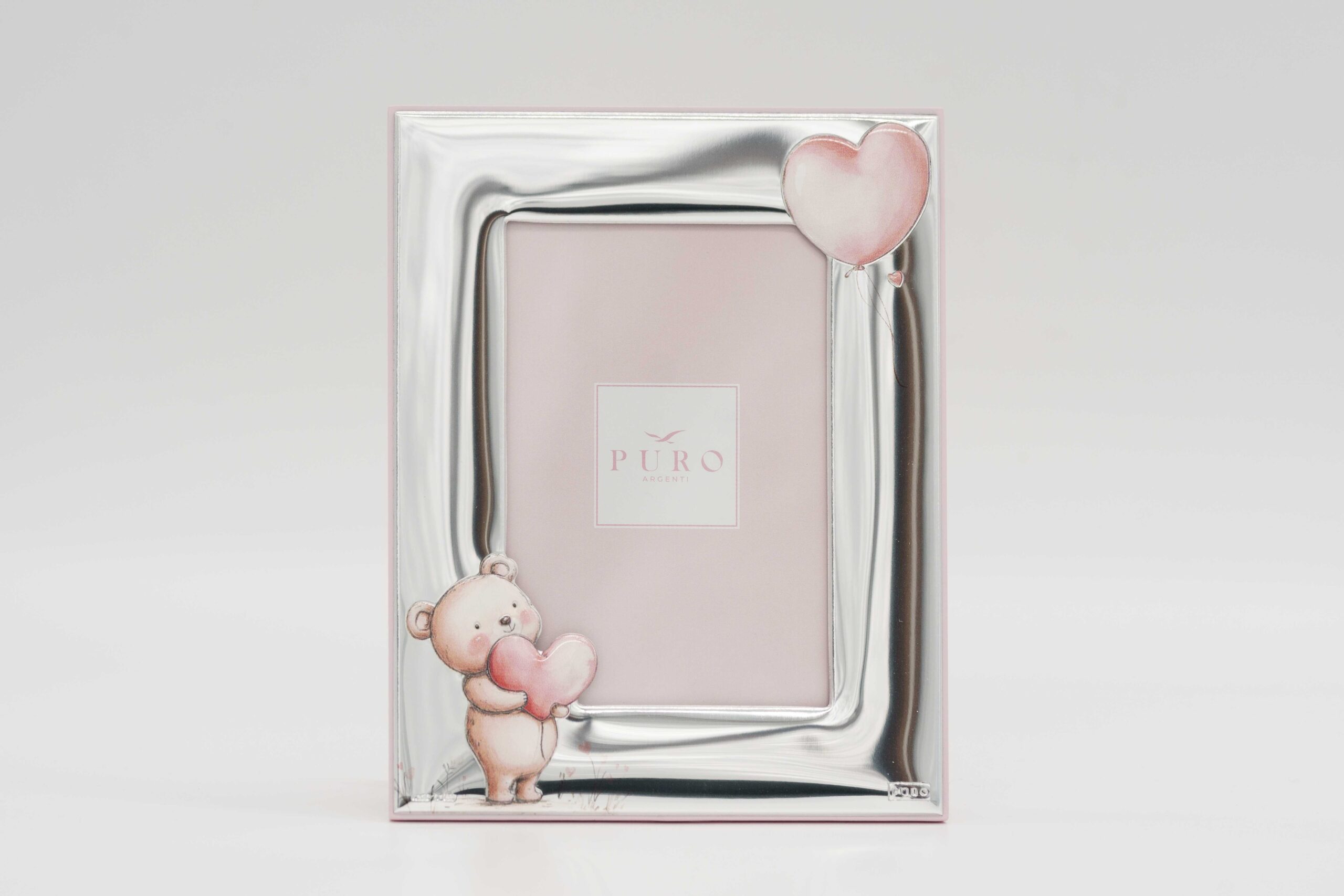 SMALL PINK TEDDY BEAR PHOTO FRAME