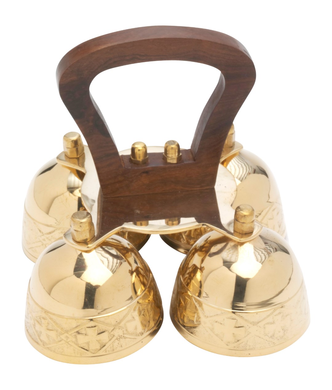 Campanello Altare a Quattro Suoni Manico di Legno