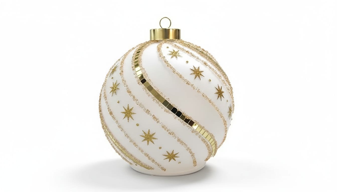 Sfera Dorata Girevole Obliqua a Led 15 cm