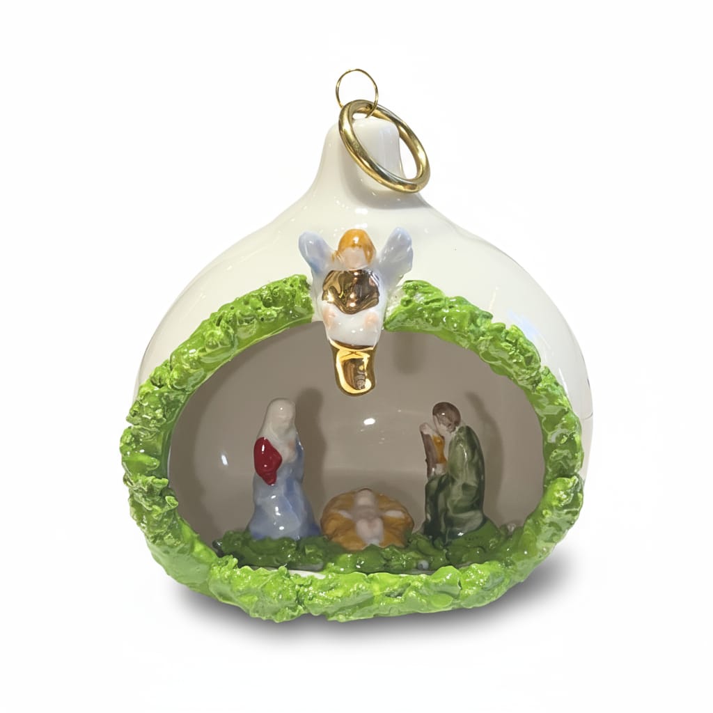 Presepe a Goccia in Porcellana Capodimonte 10cm