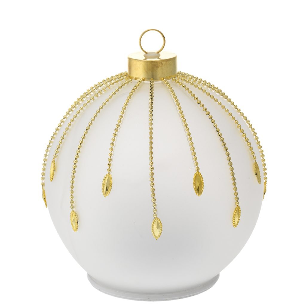 Sfera Dorata Girevole a Led 15 cm