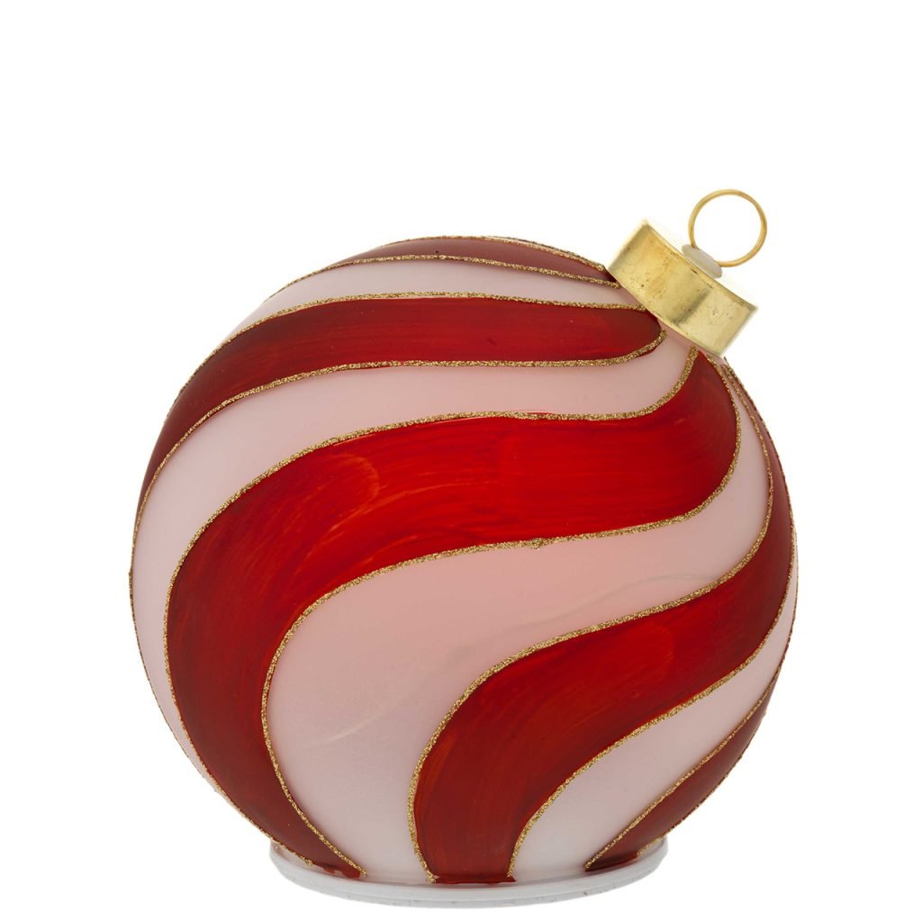 Sfera Rossa Girevole a Led 15 cm