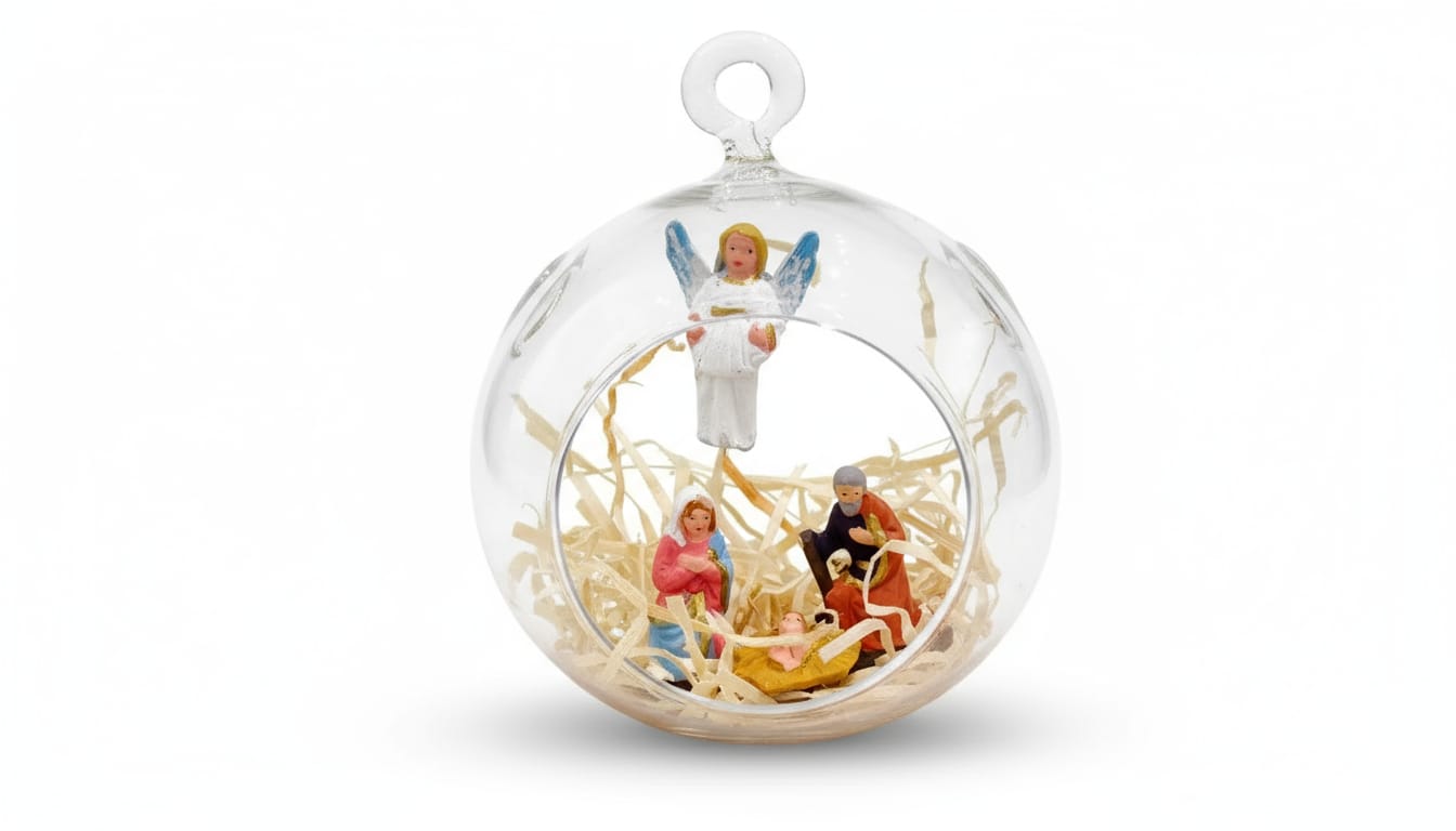 Presepe Napoletano Sfera di Vetro 10 cm