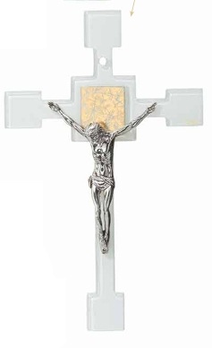 Golden Murano Glass Crucifix